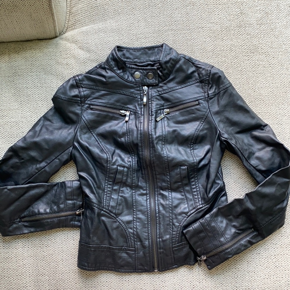 XS American Eagle Faux Leather Jacket